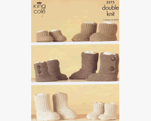 King Cole Ugg Style Knitted Boots 3275